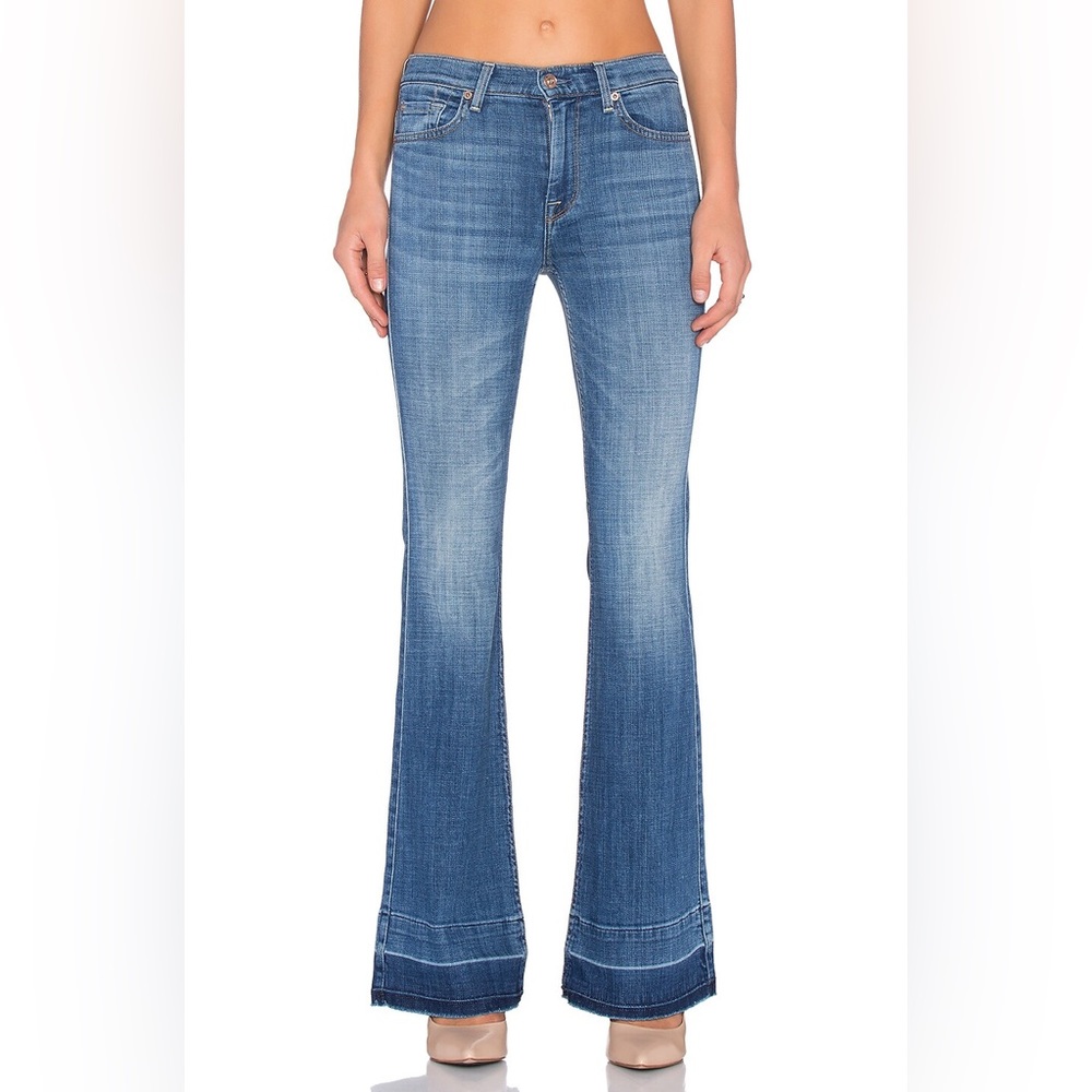 7 For All Mankind Ginger Flare Jeans w/ Released Ham